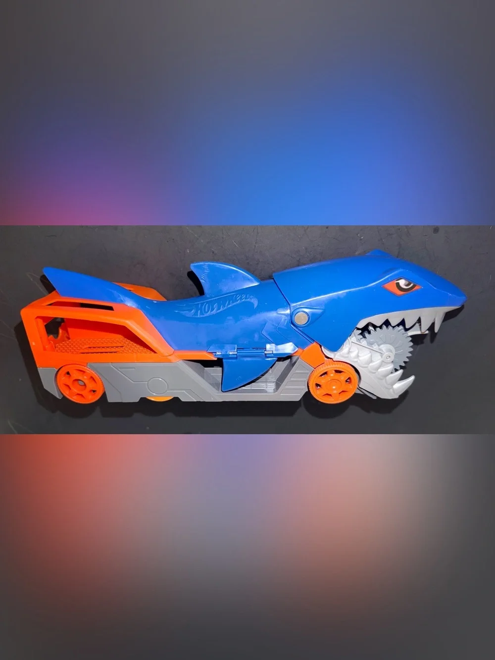 Hot Wheels Shark Chomp Transporter GVG36 Blue Orange 2021 INCOMPLETE No Car